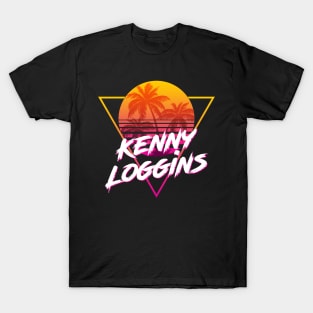 Kenny Loggins - Proud Name Retro 80s Sunset Aesthetic Design T-Shirt